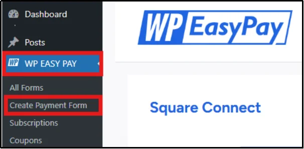 Create Payment Form screen with title and description