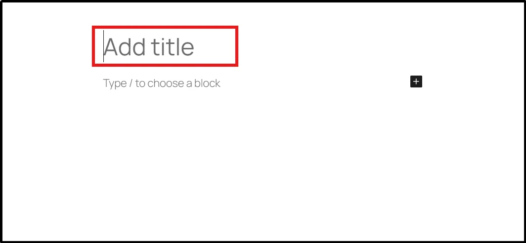 New WordPress page titled for payment form