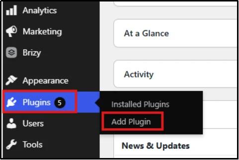 WordPress dashboard for setting up WP Easy Pay