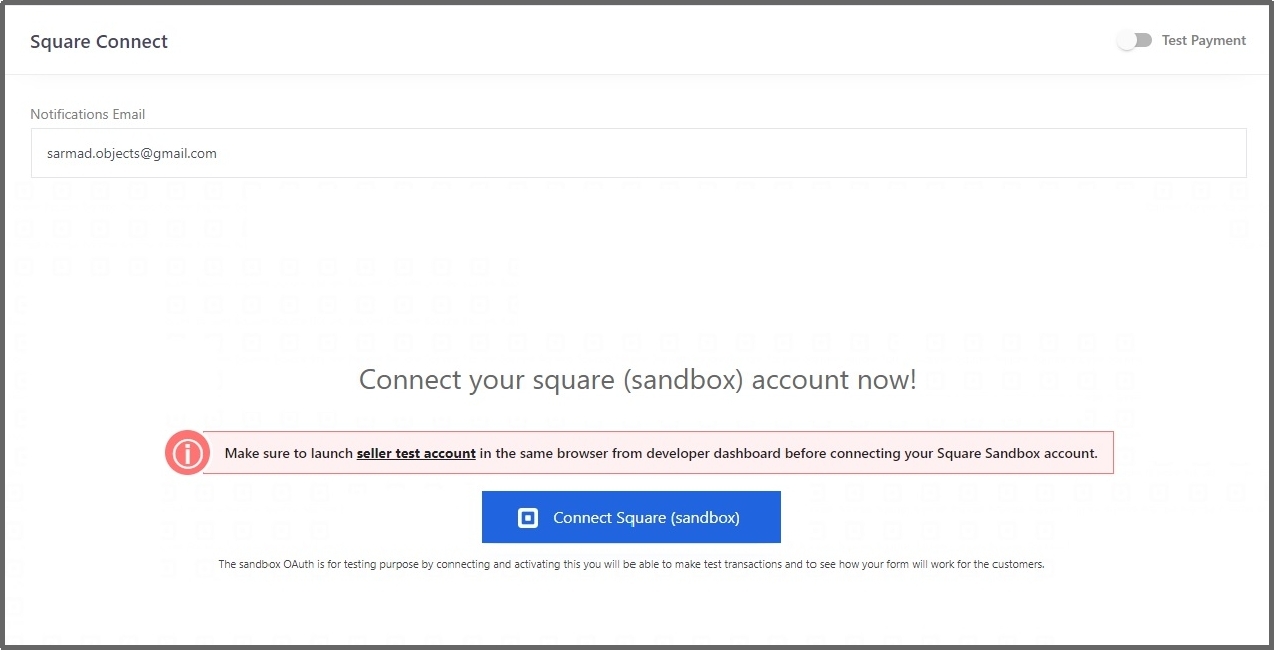Select Square Connect.