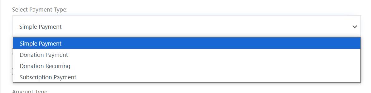 Select donation payment