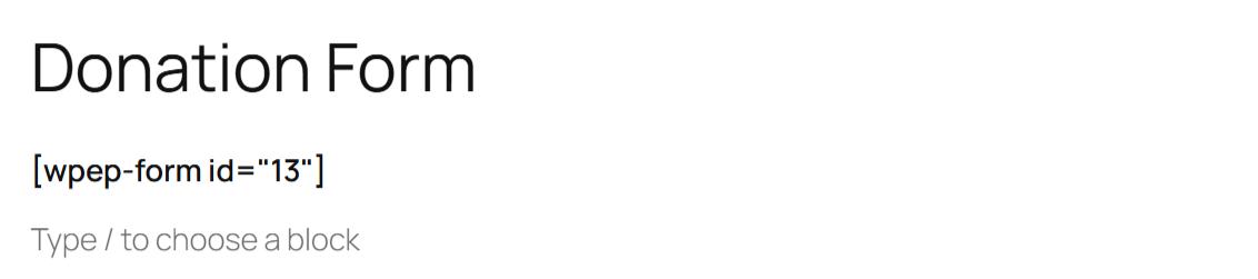 Paste into page or post