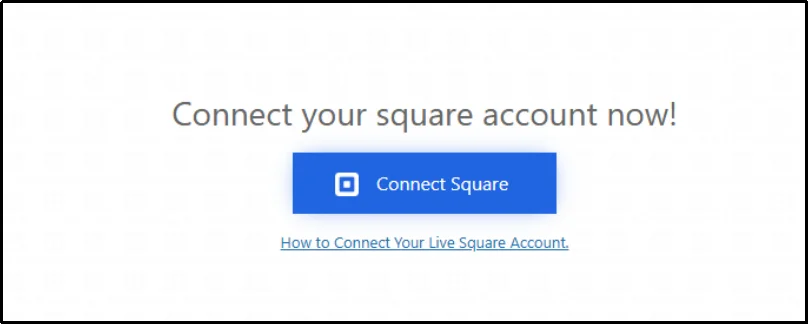 Click on Connect Square button in WP EasyPay setup