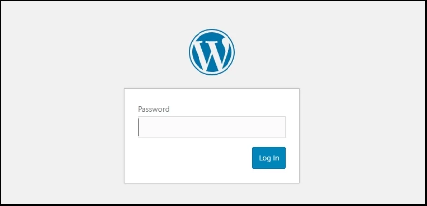Enter password field for protected content