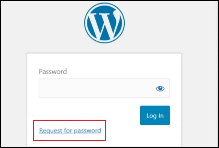 Request for password form example in WP EasyPay