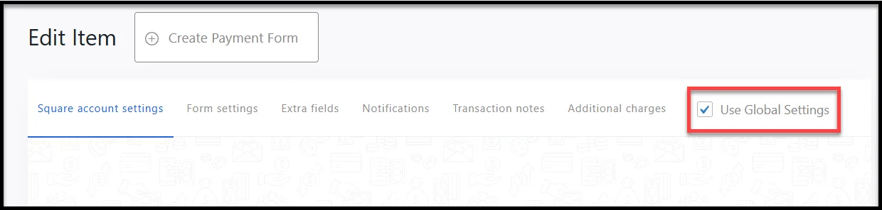 Square account settings configured in WP EasyPay
