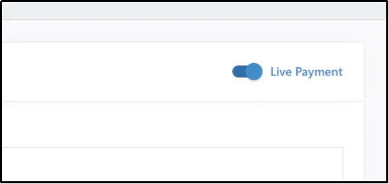 Switch to Live Payments option in WP EasyPay settings
