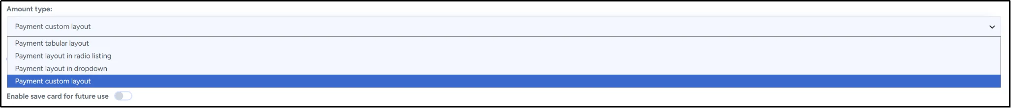 Quick donation buttons and amount type settings