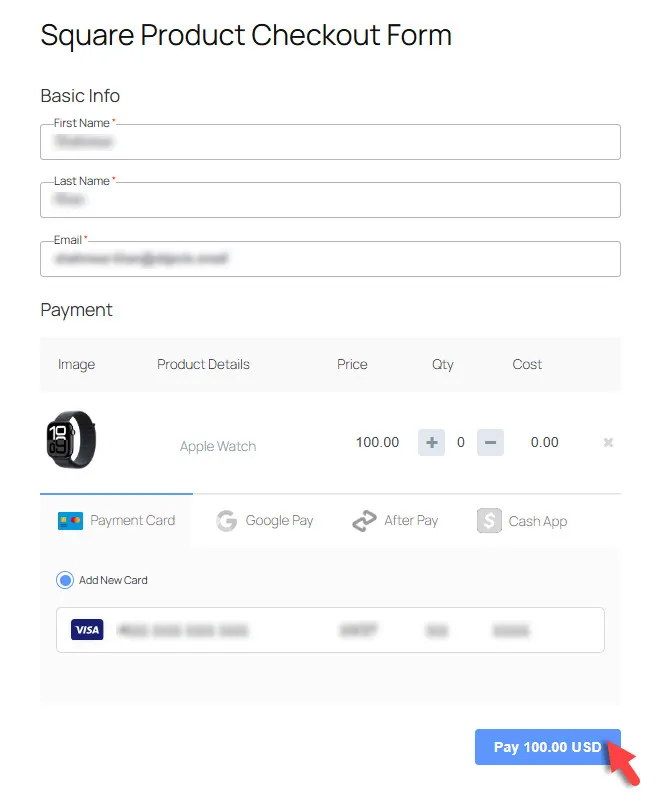 Square Product Sync Form