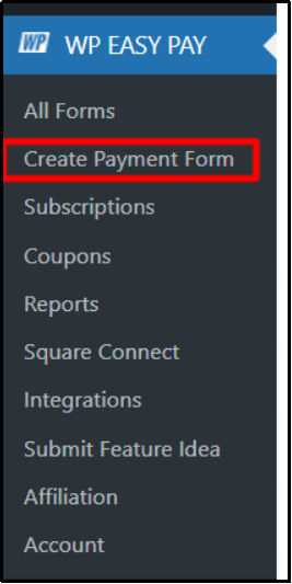 Creating a payment form link in WP EasyPay