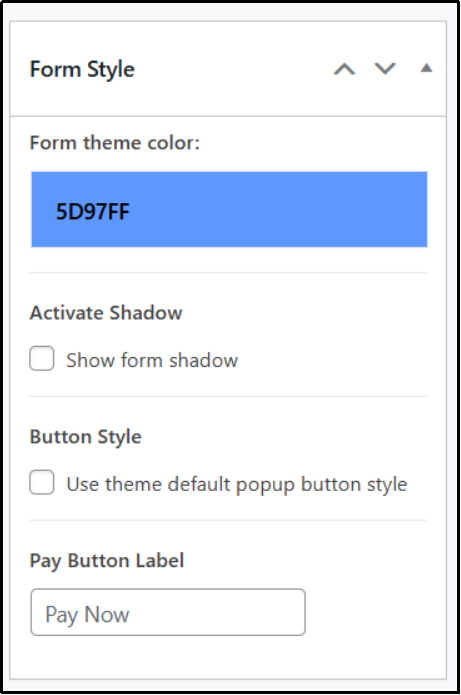 Customizing the payment form style