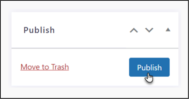 Clicking Publish to save the payment form