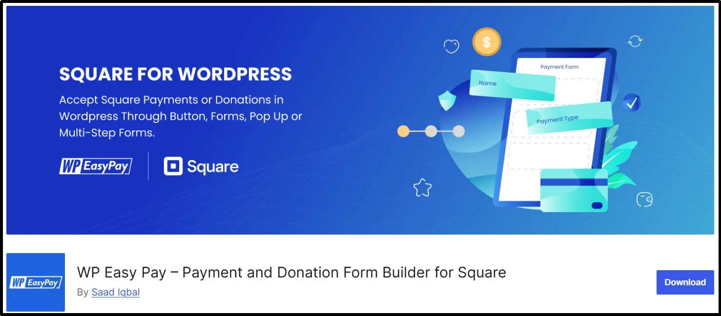 WP Easy Pay Square payment plugin