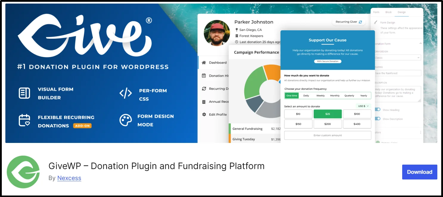 GiveWP nonprofit donation plugin for WordPress