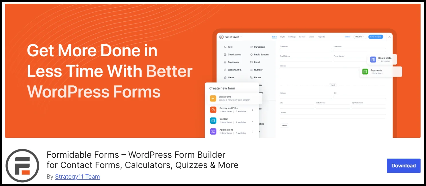 Formidable Forms advanced form builder plugin