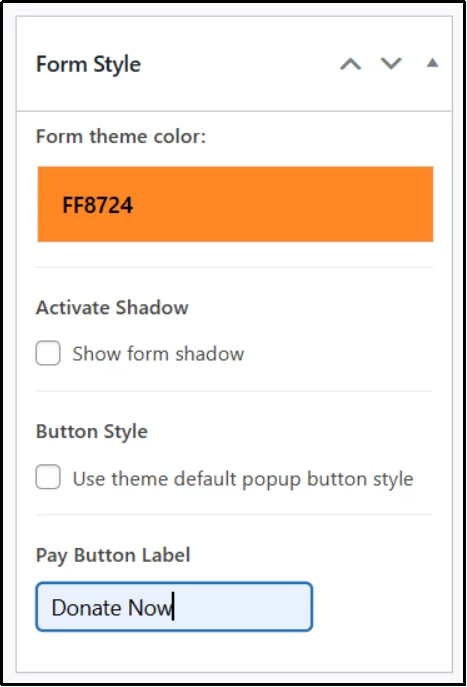 Style crowdfunding payment form