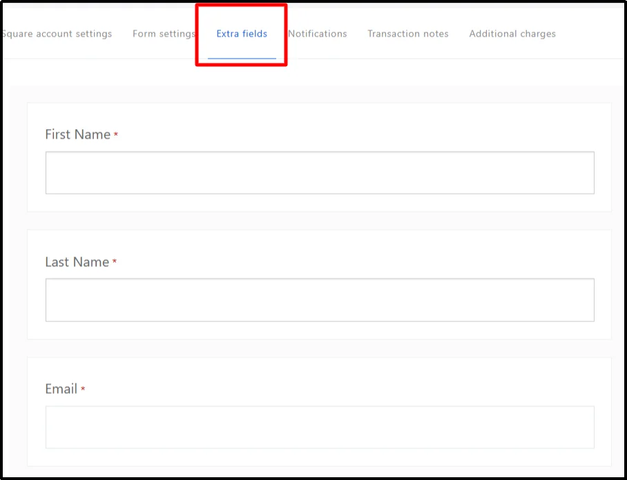 Add customer information fields to the payment form