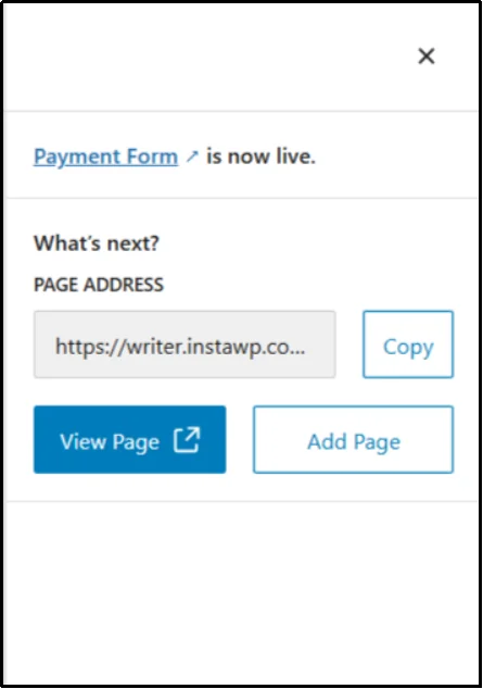 View live WP EasyPay payment form on website