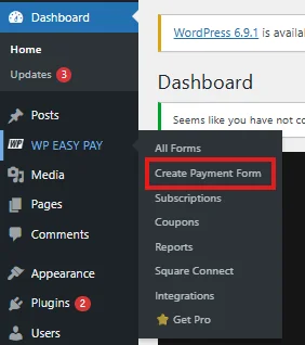 Create a new payment form option