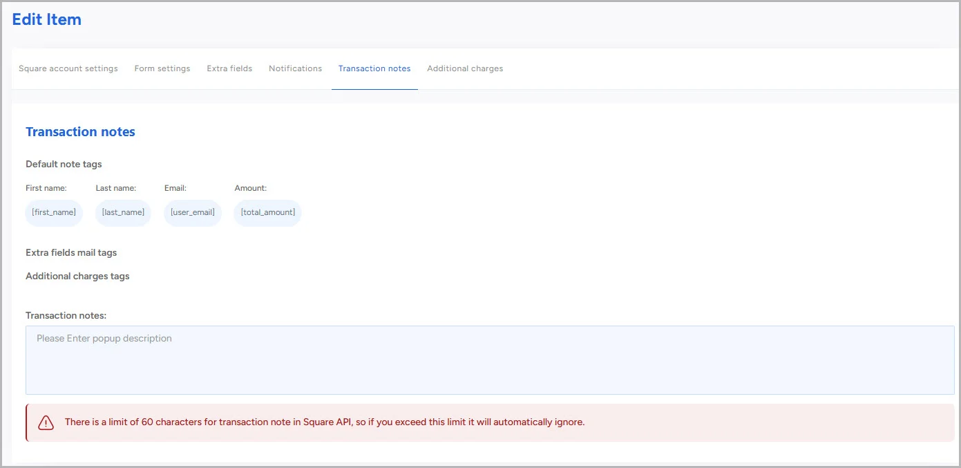Snote Transactin Set Up Payment Notifications and Transaction Notes - WP EasyPay