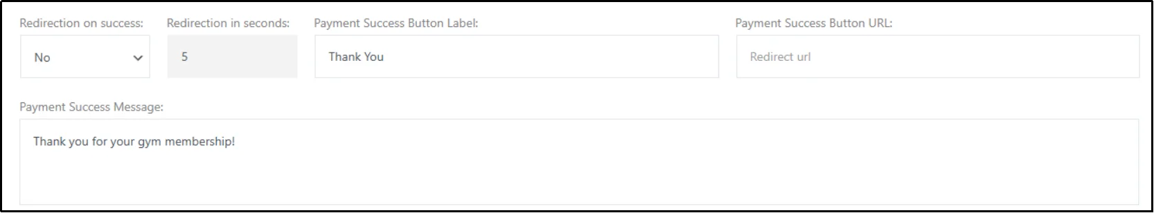 Create custom payment success message in WP EasyPay