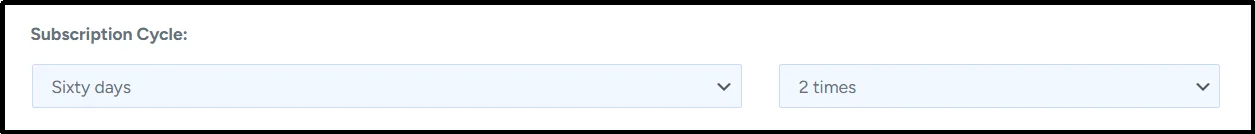 Set desired subscription billing cycle in WordPress payment form