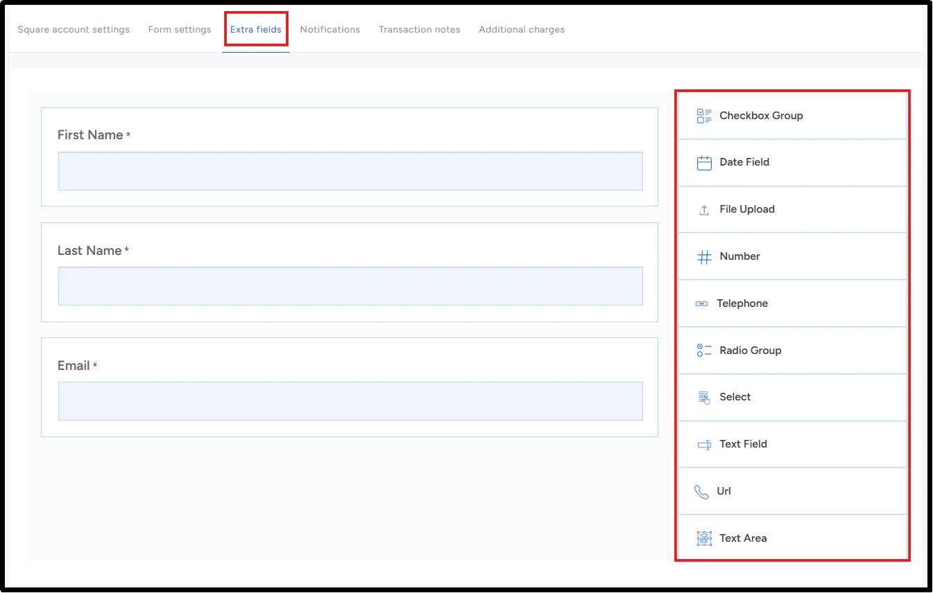 Extra labels settings option in WP EasyPay form customization