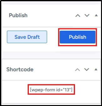 Copying shortcode from WP EasyPay payment form settings