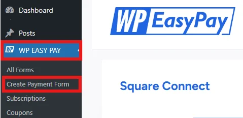 Create Payment Form section in WP EasyPay