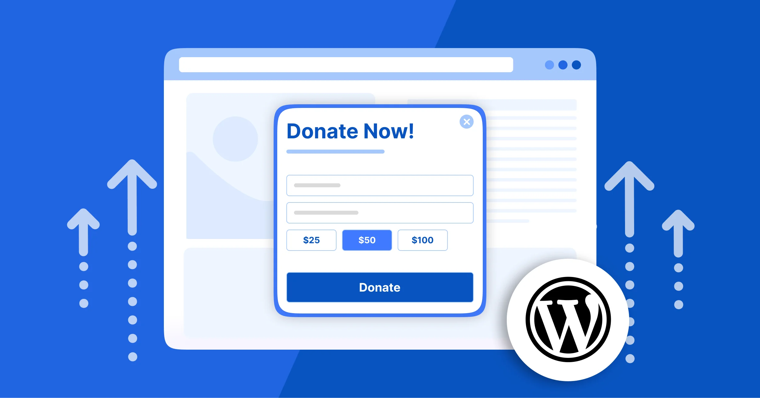 WordPress donation popups